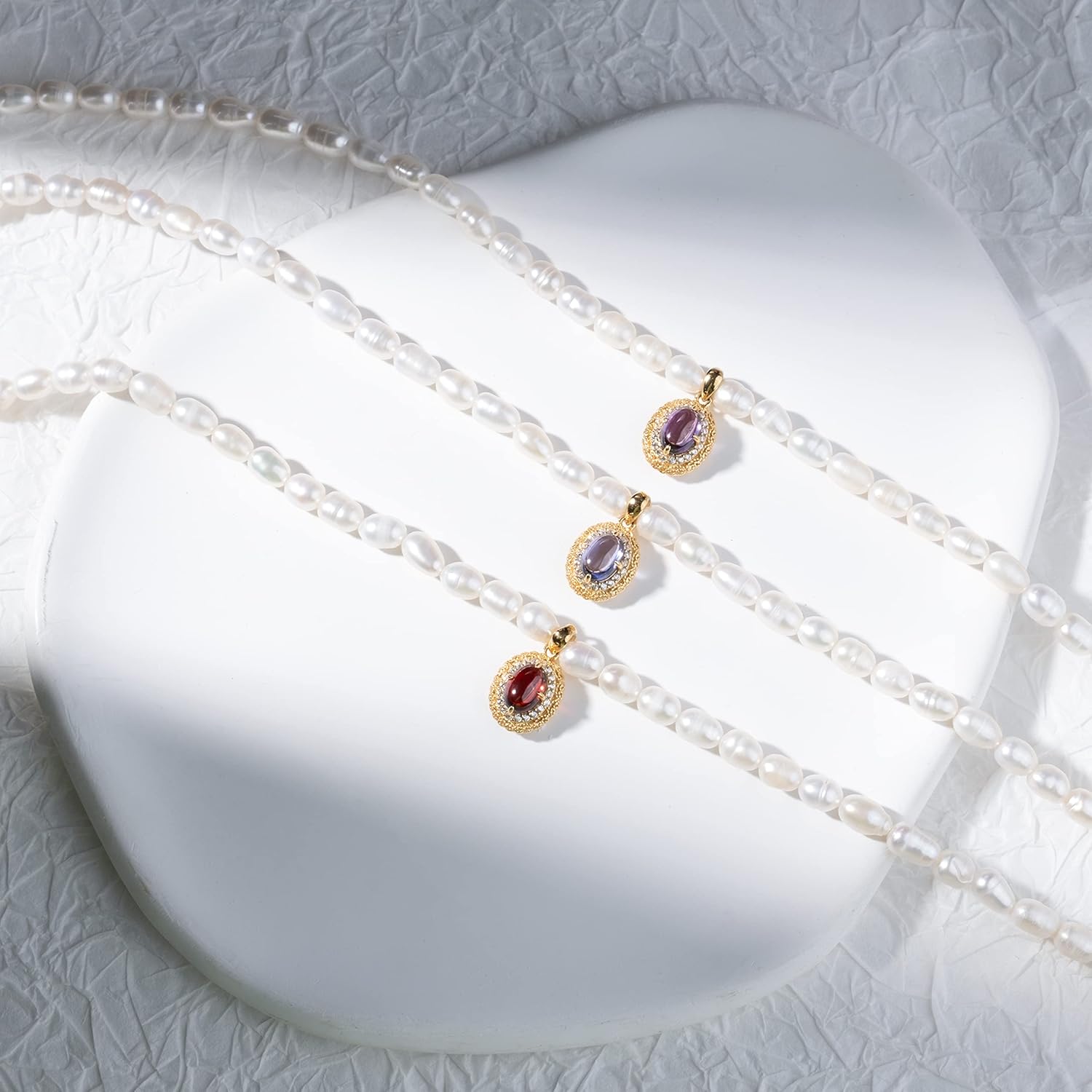 Miniatura 6 de 2023 New 14K Gold Plated 925 Sterling Silver Dainty Freshwater Cultured Pearl Choker Necklace White Genuine Real Pearl Charm Necklaces Jewelry Gifts