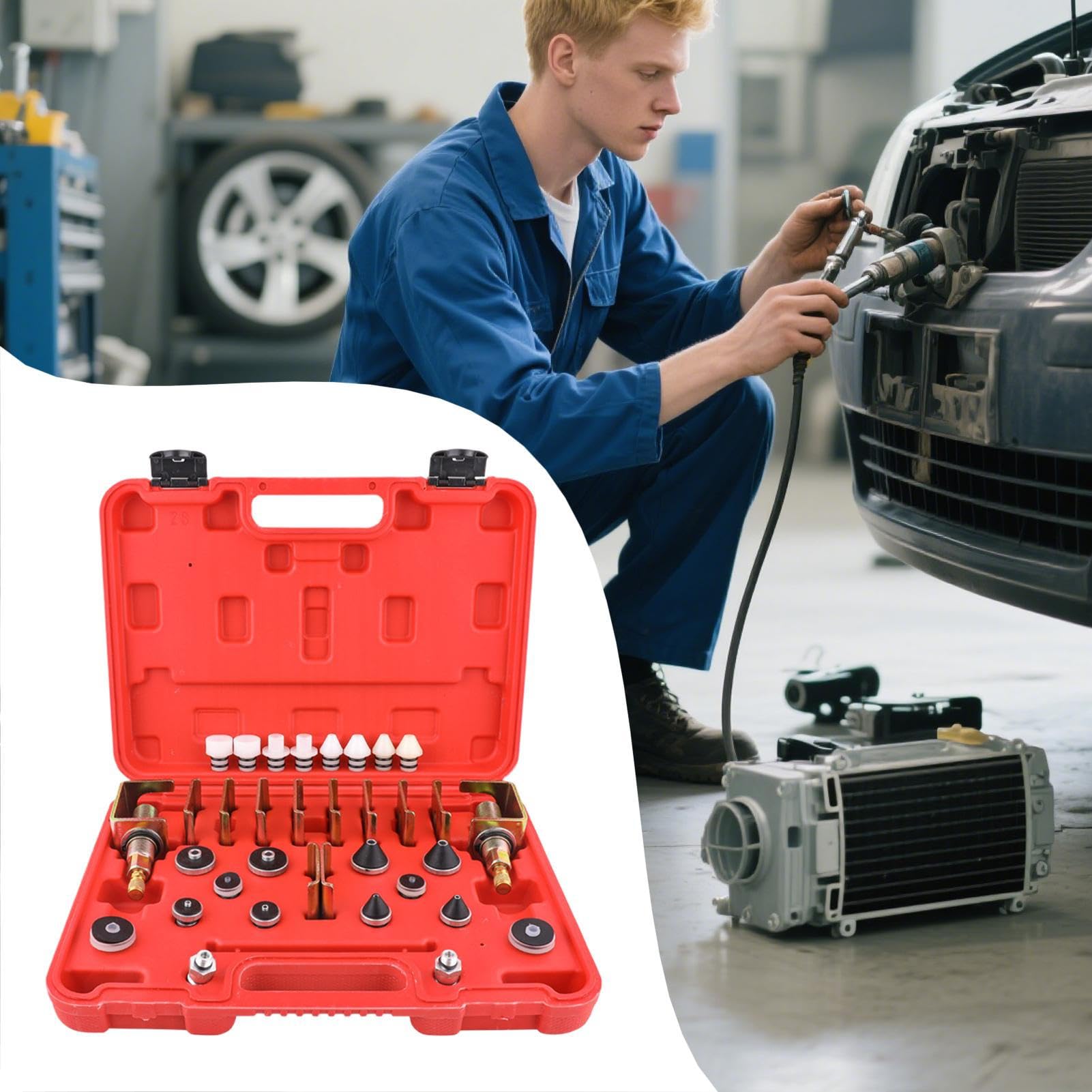 Kit De Reparación De Fugas Para Aire Acondicionado De Coche,Detector De Fugas Para Sistemas De Climatización - Detector Portátil de Fugas de Refrigerante para Automóviles, Mantenimiento de Sistemas HV