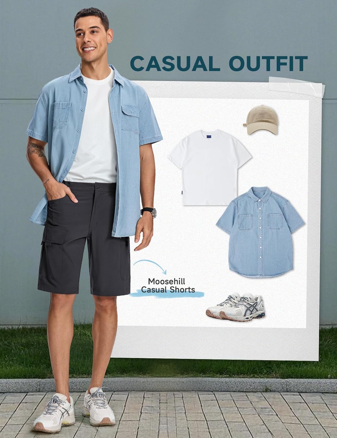 Moosehill Mens Cargo Hiking Shorts Lightweight Water Resistant for Casual Golf Work Tactical Fishing with 6 Pockets - Image 9