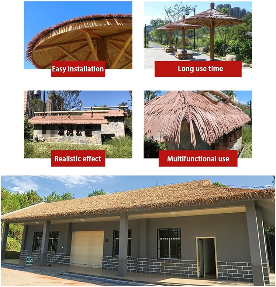 人工的なサッチのタイルの偽造品のわらのPEポリ塩化ビニールのプラスチック人工的なサッチの屋根の骨董品の煉瓦装飾的な庭の景色の人工的な