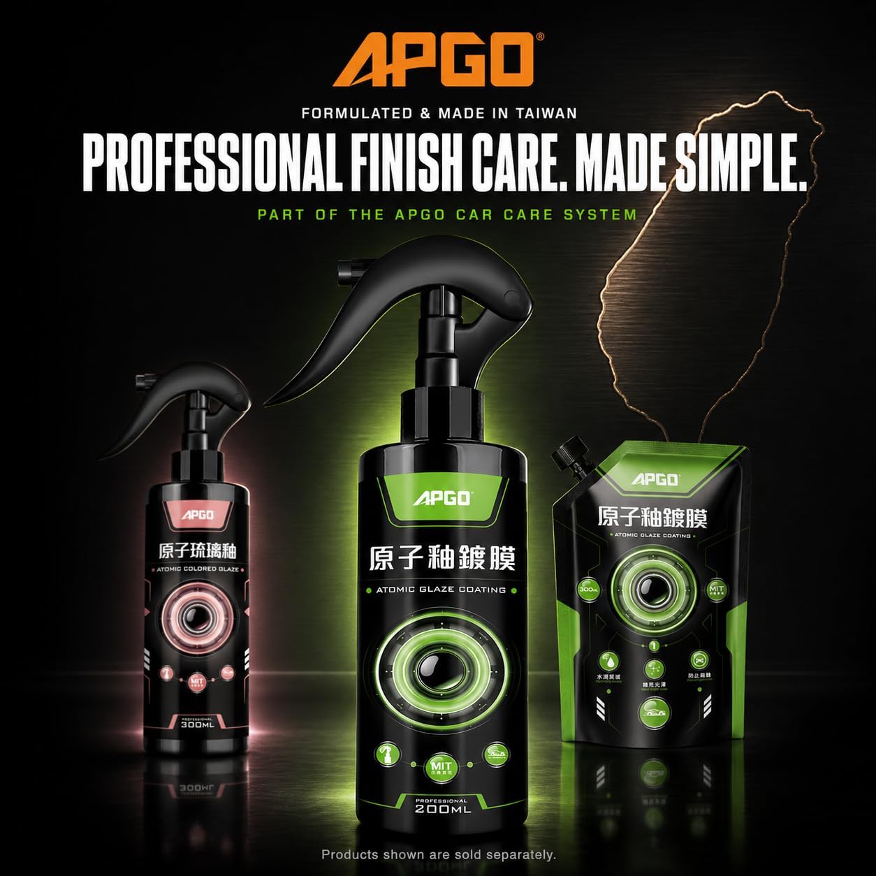 APGO Atomic Glaze Car Nano Coating Spray, Gloss and Hydrophobic, 4 Months