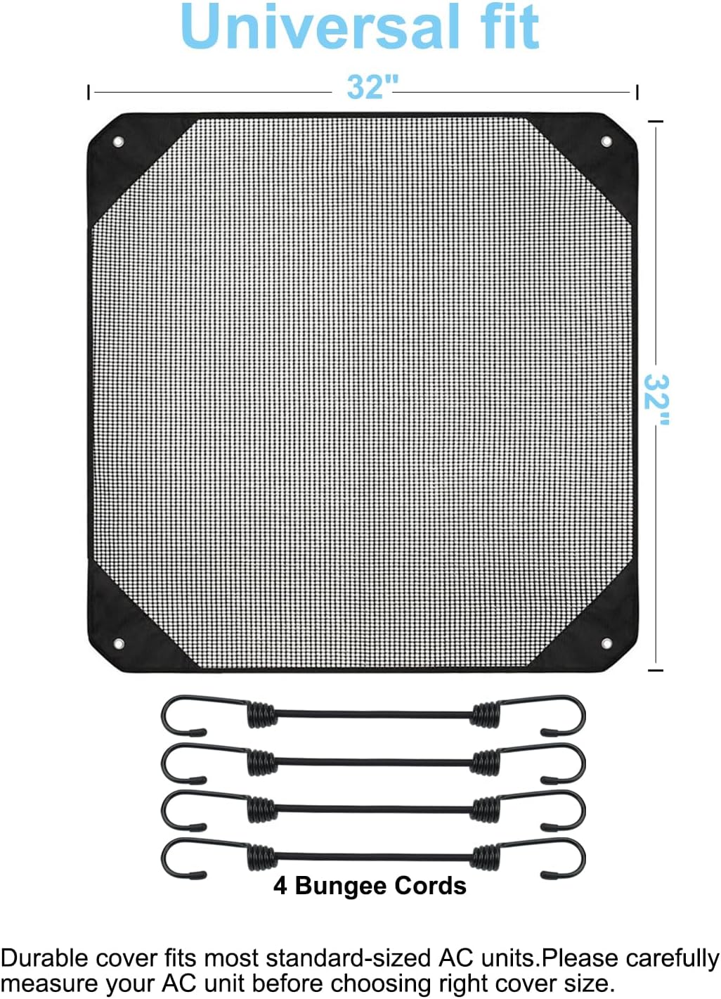 Air Conditioner Covers for Outside Units, 28" x 28" Central AC Cover, Top Universal Mesh Cover Defender for All Seasons