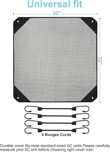 Miniatura 8 de Cubiertas de aire acondicionado para unidades exteriores, cubierta central de CA de 28 x 28 pulgadas, cubierta de malla universal superior