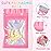 100 Pack Holographic Mylar Bags, Small Packaging Bags with Clear Window, Resealable Bag for Small Business, Candy Jewelry Sample Packaging (Pink, 2.4 x 3.9 Inch)