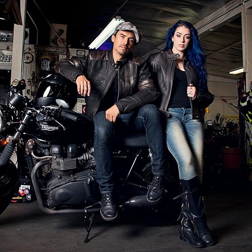 Miniatura 5 de Chamarra de piel ScorpionExo 1909 para motocicleta, para hombre