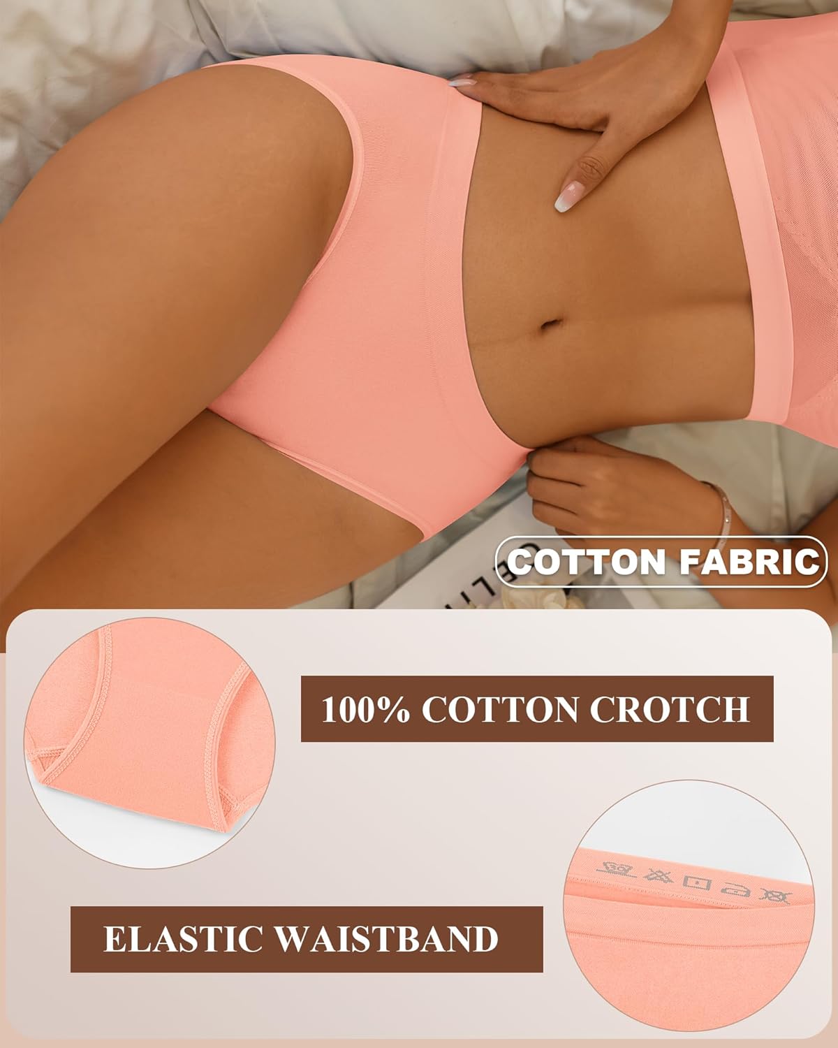 CULAYII Womens Underwear Seamless Hipster Panties Wicking Underwear Soft Stretch Breathable Ladies Low Waisted Underwear - Image 6