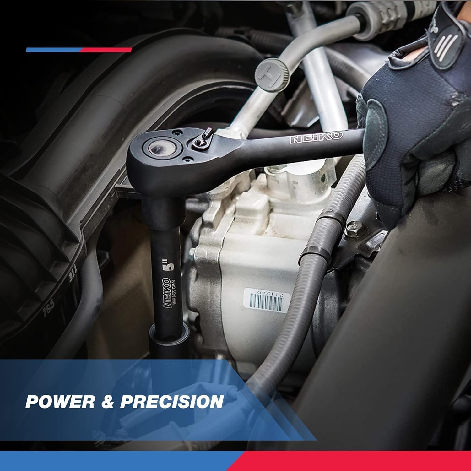 NEIKO 02330A 1/2 Impact Socket Set, 45 Piece Deep and Shallow Assortment, Metric Sizes 9mm to 32mm, Chrome Vanadium Steel, Extension Bars, Universal Joint and Adapter, 1/2" Drive Deep Well Set