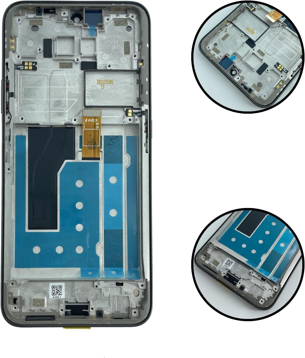 for Nokia G300 TA-1374 N1374DL N1374 LCD Screen Display Touch Digitizer Assembly with Frame Replacement Part，Black，6.5"