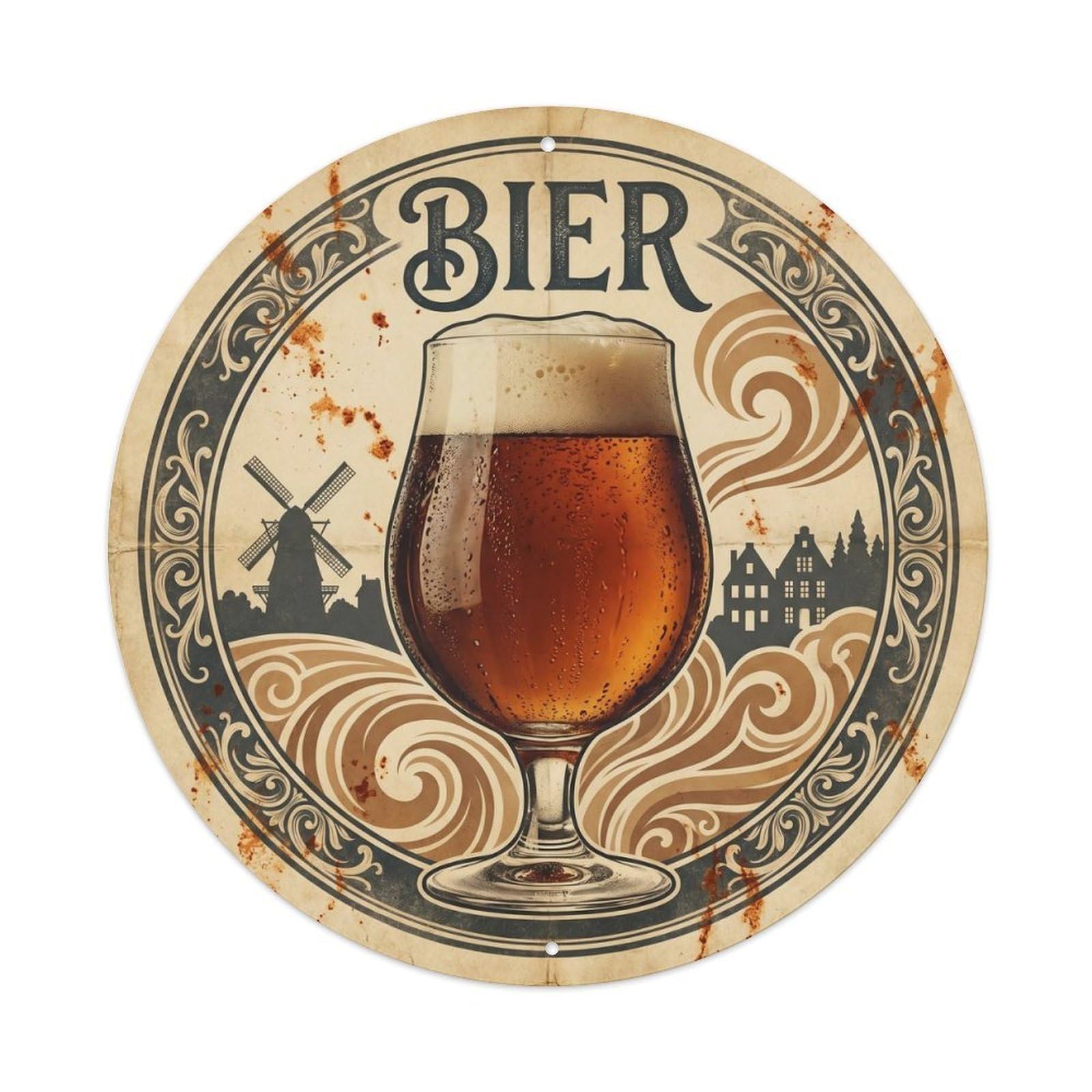 Dutch Culture Craft Beer Lager Mug Brew House Vintage Metal Tin Sign