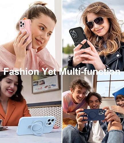 Miniatura 7 de PIXIU Funda magnética para iPhone 13 Pro Max compatible con MagSafe, silicona líquida suave a prueba de golpes, funda para iPhone 13 Pro Max con