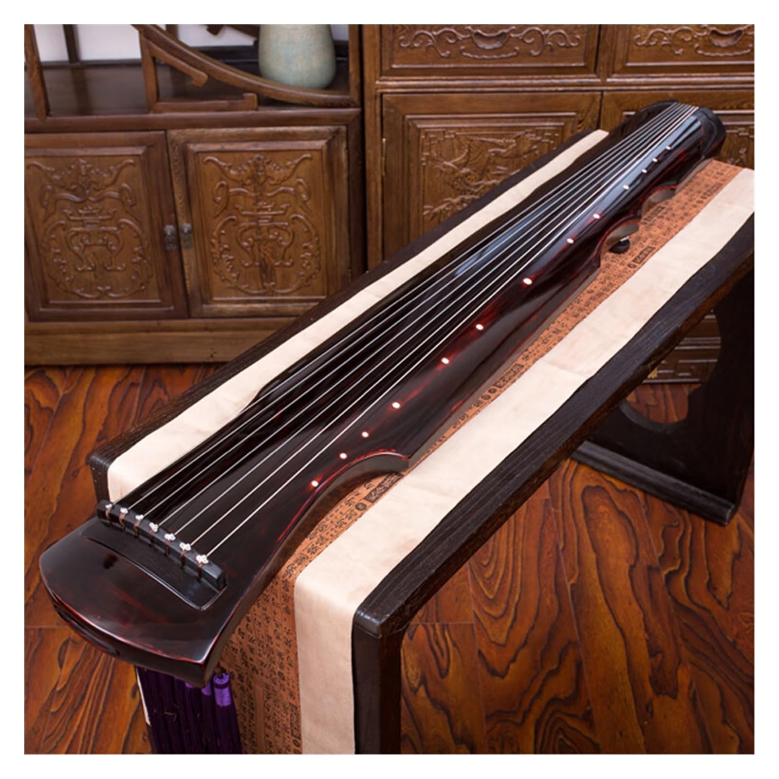 Profesjonalny Instrument Strunowy Guqin Guqin Cytra Siedmiostrunowa Wykonana Z Czystego Lakieru Wykonana Ręcznie W Celu Zapewnienia Profesjonalnego Wykonania