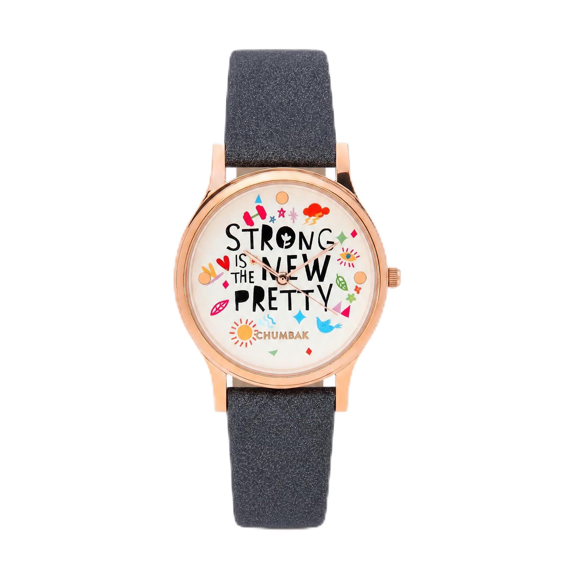 Round Dial Analog Watch for Women|Strong is New Pretty Collection| Solid Vegan Leather Strap|Gifts for Women/Girls/Ladies |Stylish Fashion Watch for Casual/Work - Grey-image-13