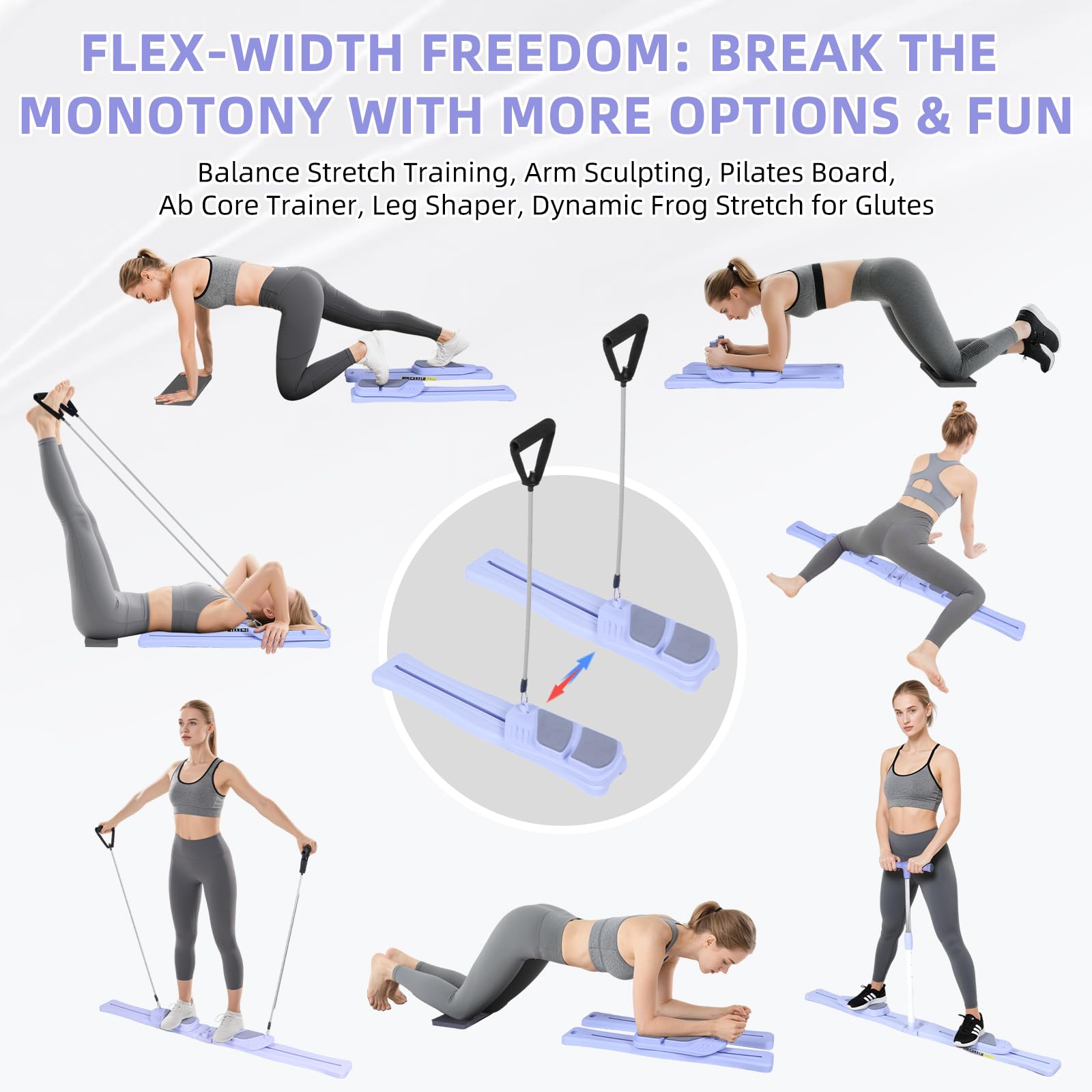Pilates Board Pilates Gerät für Home Workout Und Training Zuhause Vielseitiger Trainer für Gesundheitstraining Gym Zuhause Cardio Yoga Workout