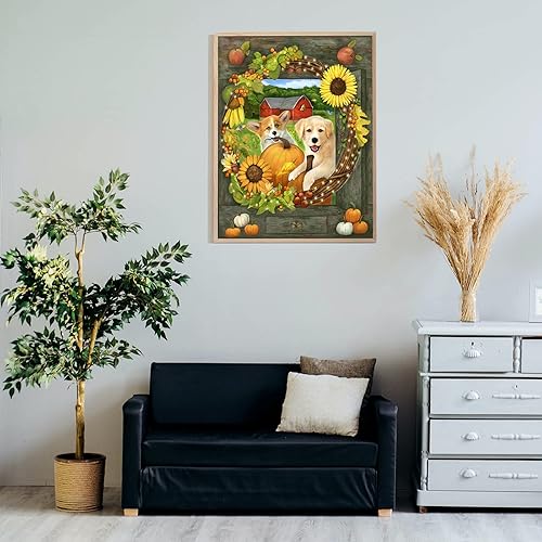 Miniatura 2 de Sonsage Diamonds Art - Kits de pintura de diamantes para perros para adultos, pintura de animales lindos de Diamonds Art 5D, gema de taladro redondo