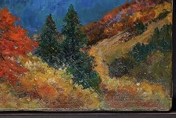 Amazon.co.jp: 佐間田敏夫白山秋陽石川県白峰村油絵4号