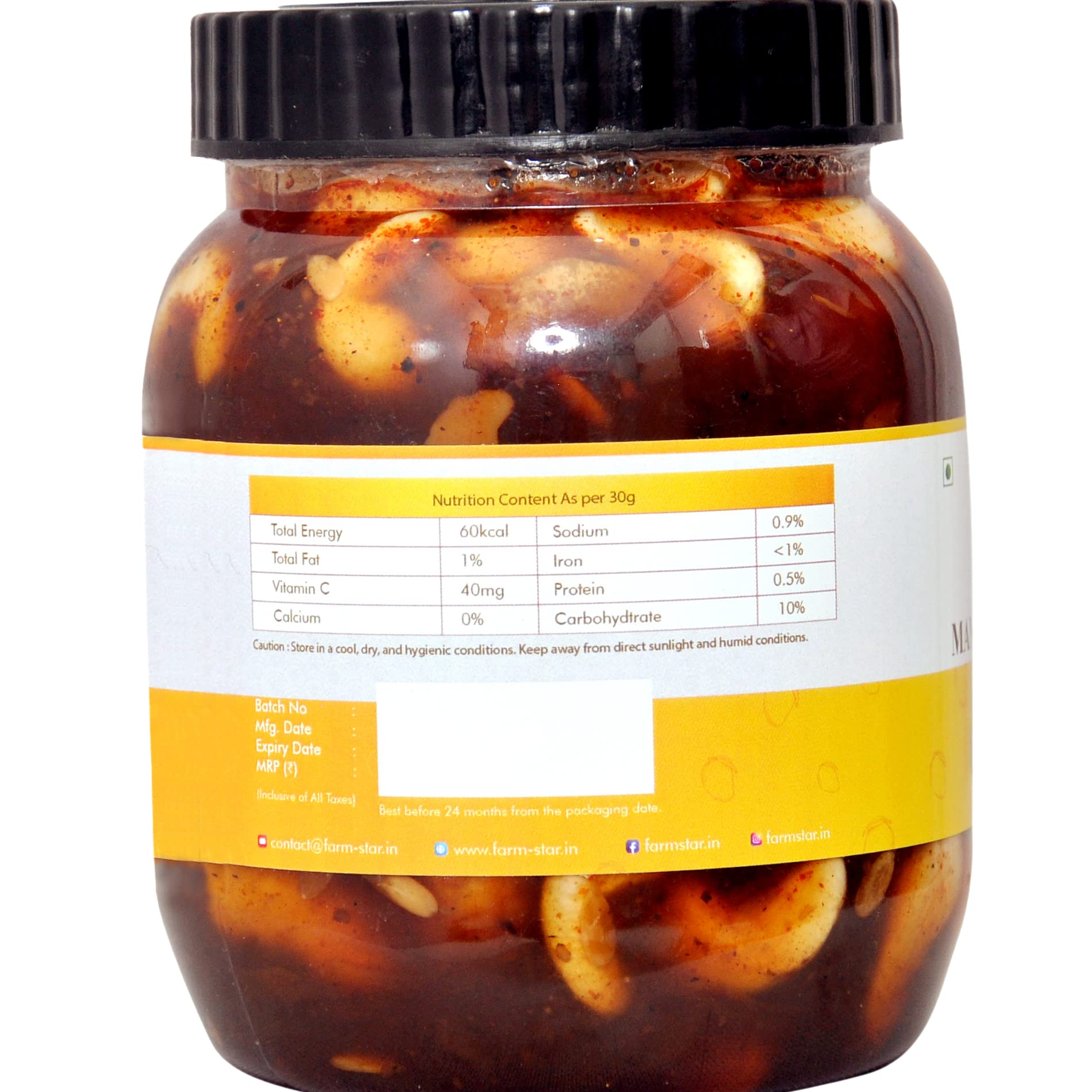 Farm Star Mango Dry Fruits Chutney|Aam Ki Chutney 500G + 350 G-Jaggery Cubes Free/// 3
