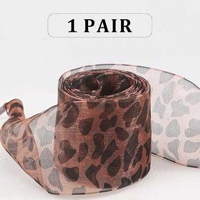 UamGlsob Leopard Ribbon Shoe Laces, Gingham Patterned Shoelaces
