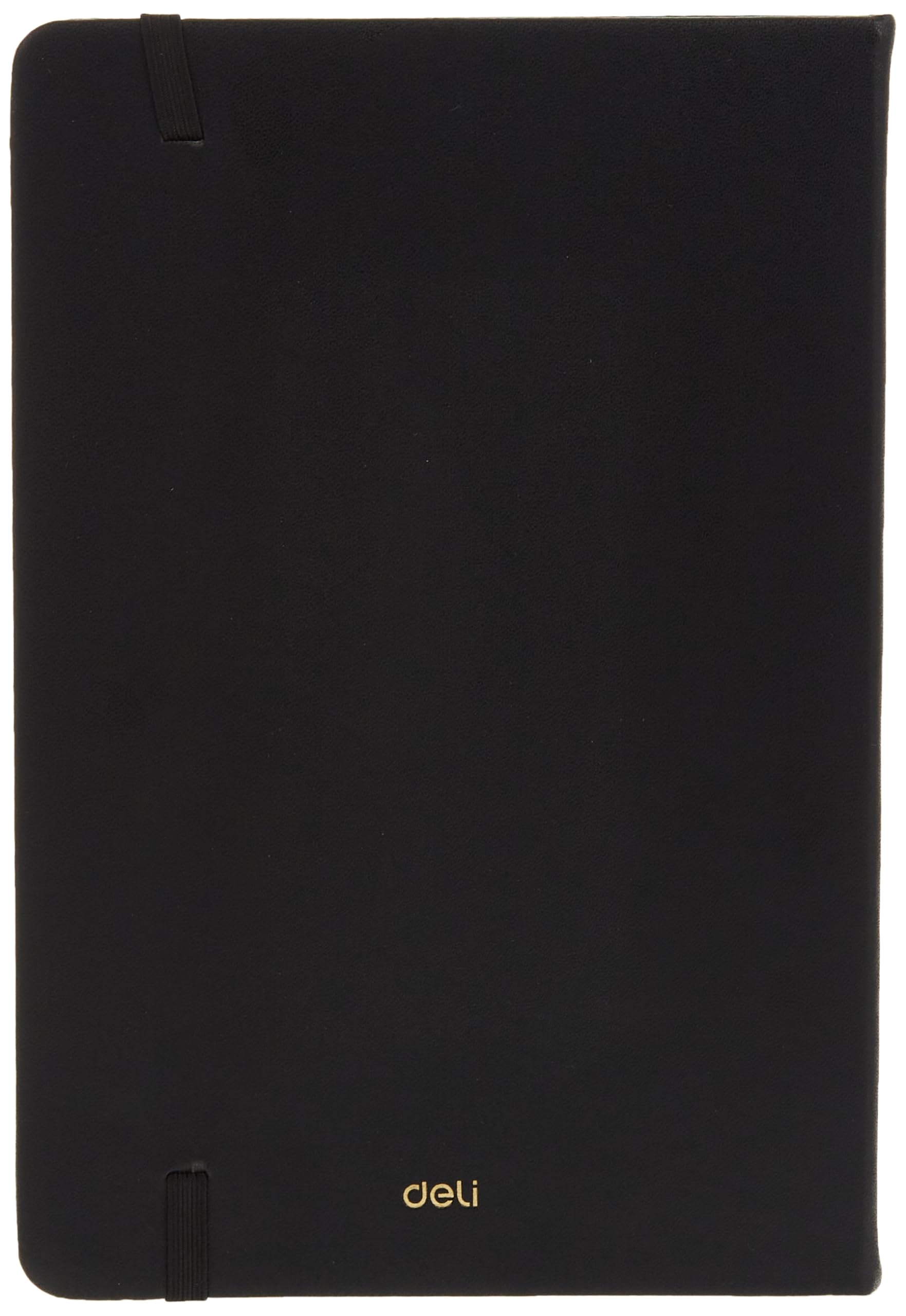 EN111L BK A5 70gsm Leather Cover 80 Sheets Notebook - Black