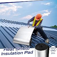 Vista 4 de Zhengmy Tapete de aislamiento térmico y acústico para automóvil de 36.3 pies cuadrados y 196 mil, tapete insonorizante automotriz con rodillo