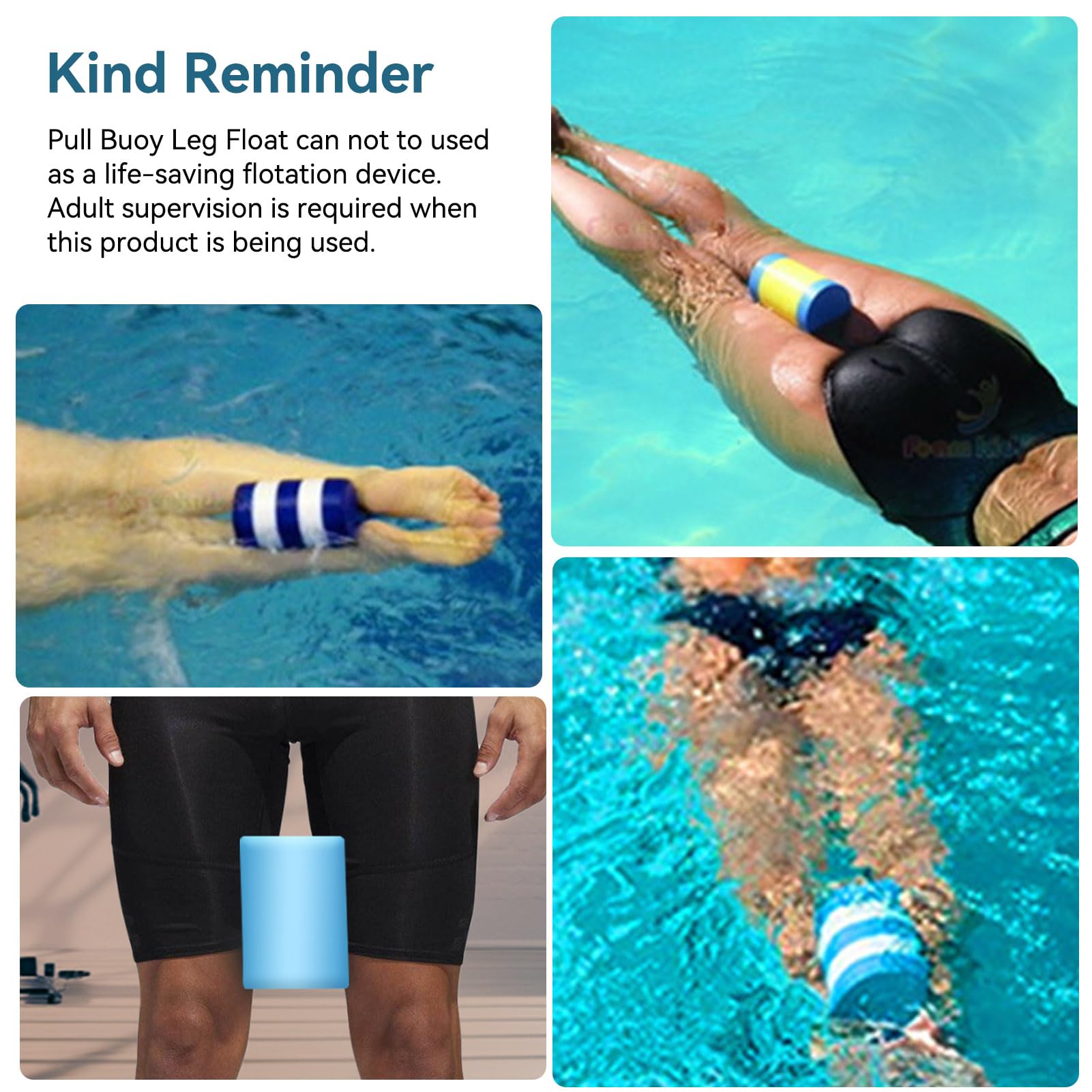 F Fityle Pull Buoy Per Nuoto - Supporto Per Gambe In Schiuma, Allenamento In Piscina - Foto 8