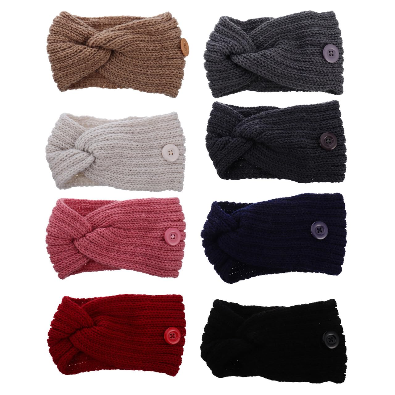 Diademas de lana tejidas para mujer calidas y elasticas color aleatorio 8