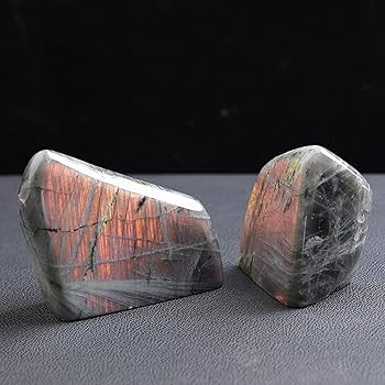 ラブラドライトハーフカット　原石 パープルラブラドライト[723] 32x24mm 36Cts 天然石 ／ ルース