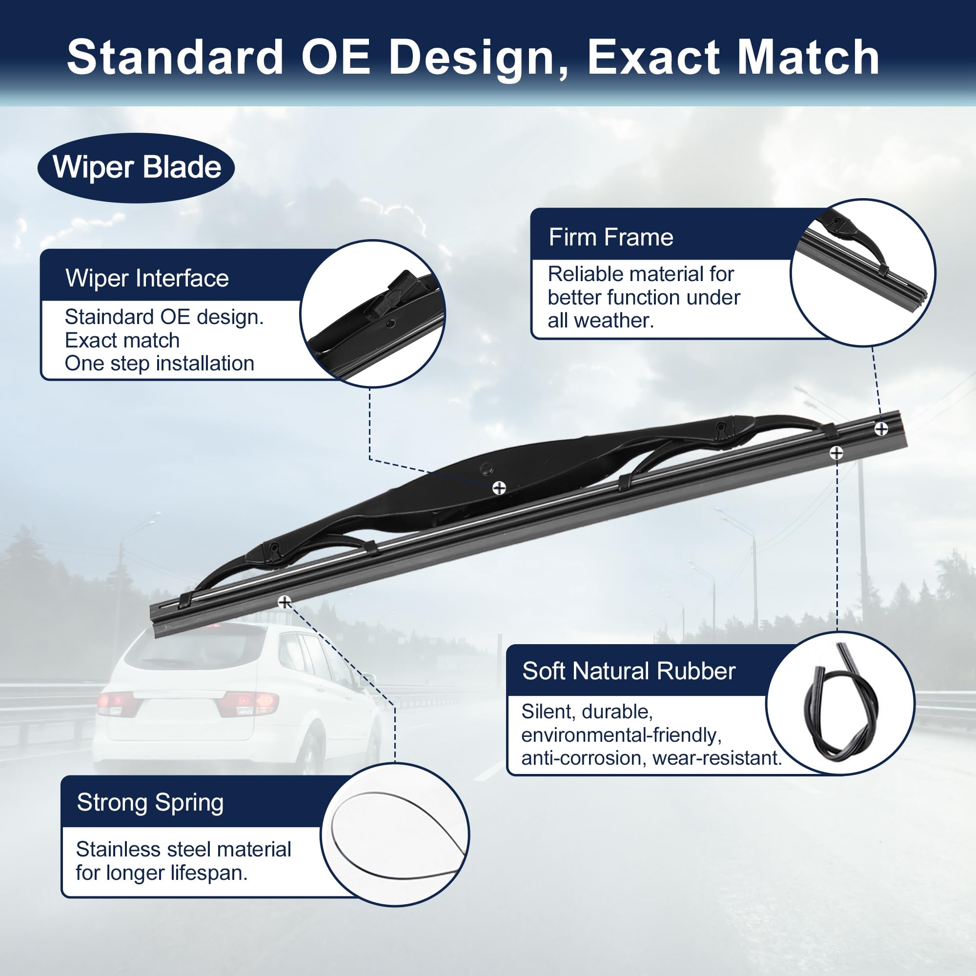X AUTOHAUX Braccio Tergicristallo Posteriore 360mm Per Volvo XC60 2010-2011