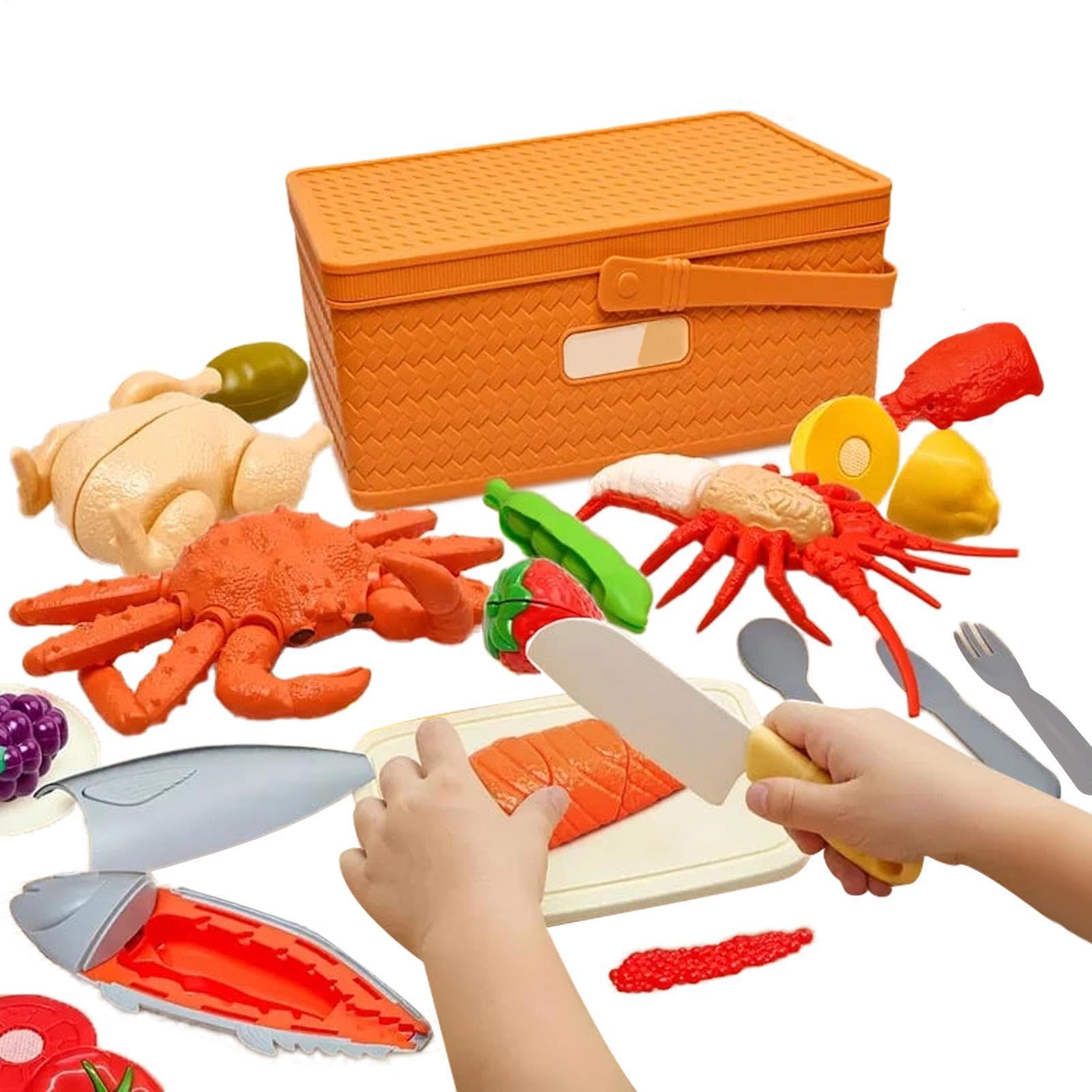 Accesorios de Cocina de Juguete Infantiles Alimentos de Juguete Realistas y | Alimentos de Juguete para Niños para Actividades Casa Preescolar Guardería 3 a 5 Años