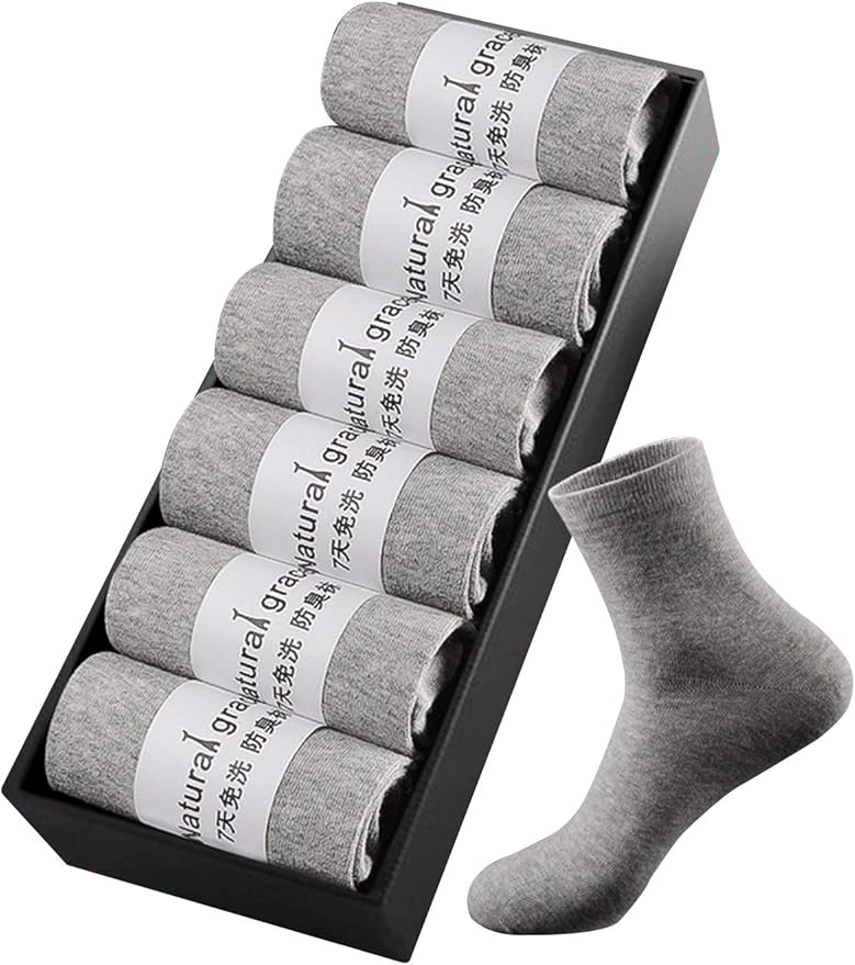 Bestgift Calcetines antimicrobianos de vestir antihongos para hombres y mujeres