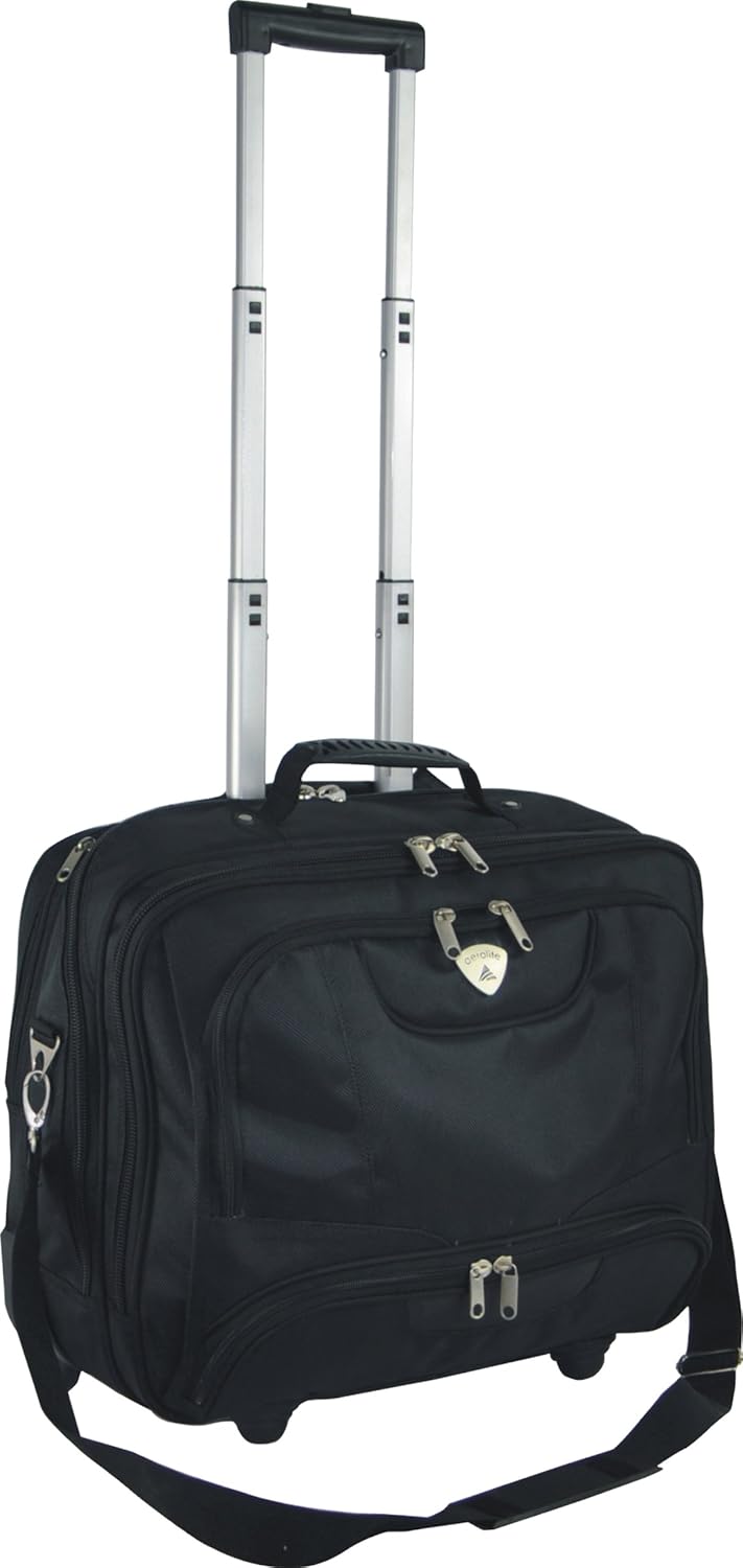 Aerolite® Black Lightweight and Sturdy CabinSize Trolley Suitcase