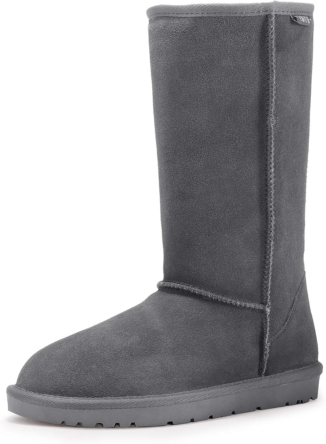 IDIFU Women's Warm Winter Snow Boots Waterproof Anti-Slip Mid-Calf Faux Fur Outdoor Shoes