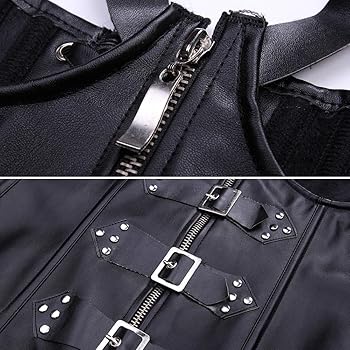 レース付きレザーボンテージ　コルセット　ガーター Amazon.co.jp: [ロフトプラネット] ボンテージ レザー