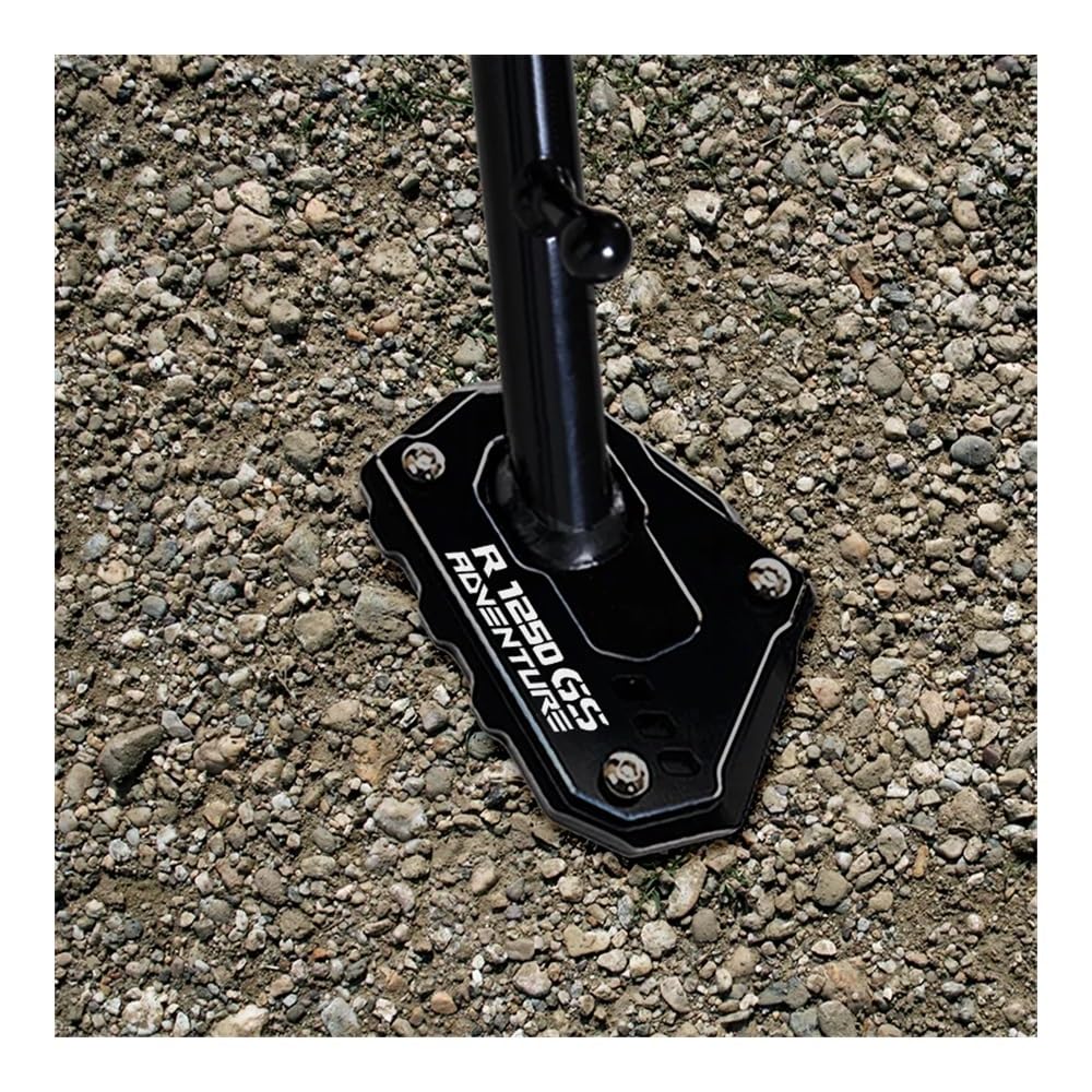 Almohadilla Extensora Para Pata De Cabra Lateral De BMW R1200RT (2014-2018) - Accesorio De Aluminio CNC, Color Gris/Negro