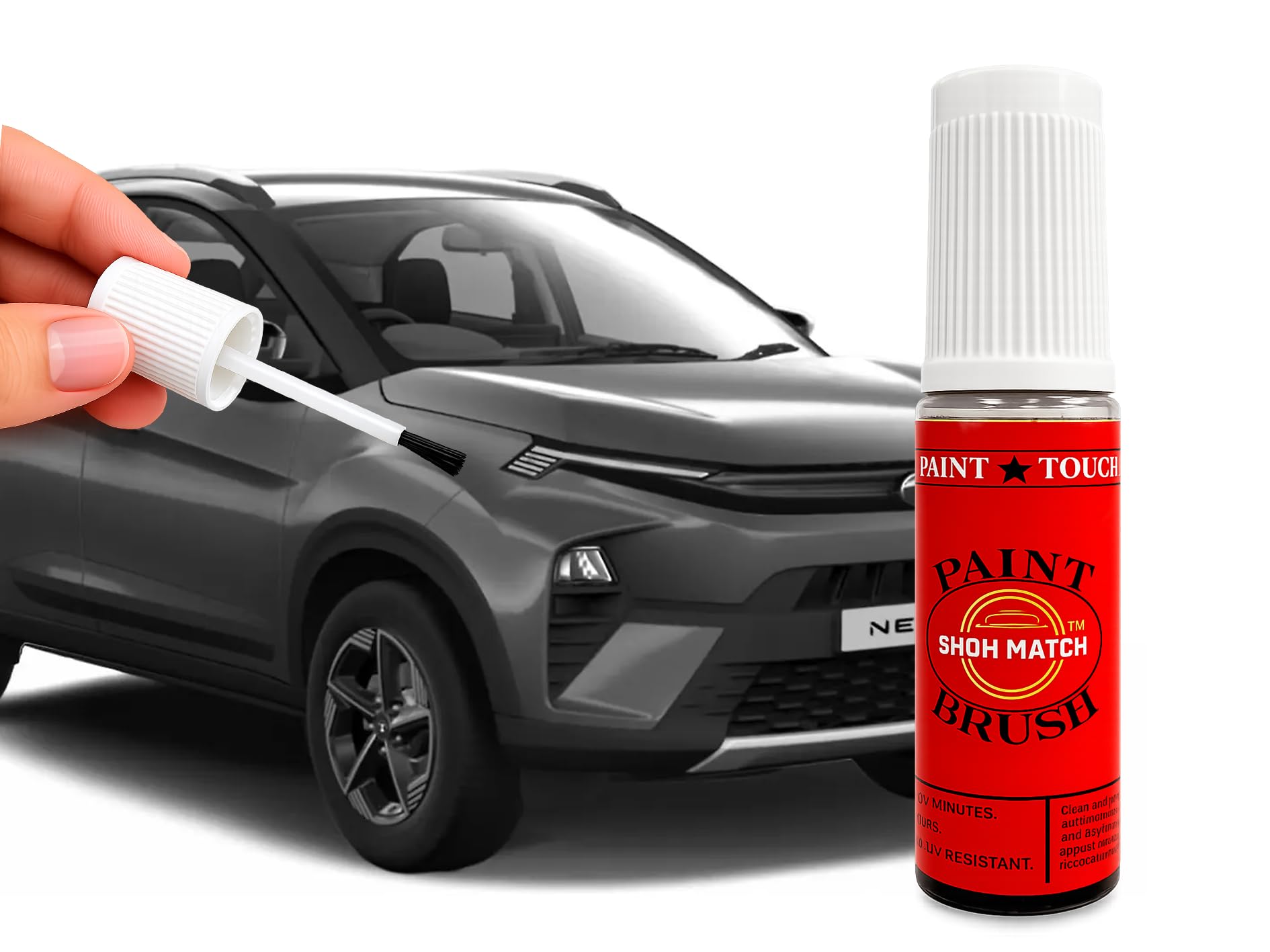 Show Match 2K Touch-Up Paint for Tata Nexon – Scratch Remover Pen (Multiple Colors) (Daytona Grey)-picture-31