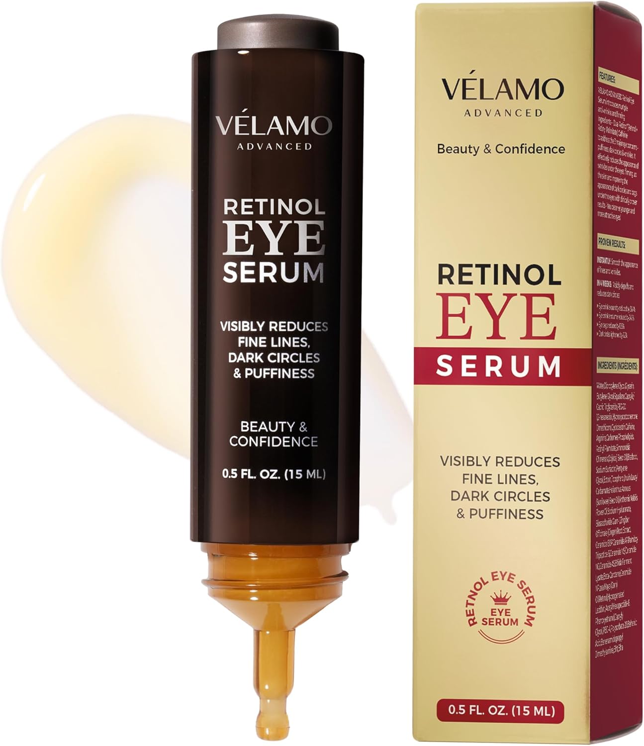 Retinol Eye Serum Anti Aging: Under Eye Cream for Dark Circles Puffiness Bags – Help Reduce Appearance of Wrinkles Fine Lines – with Caffeine Peptides Hyaluronic Acid Ceramides 15mL Retinol Eye Serum Anti Aging: Under Eye Cream for Dark Circles Puffiness Bags – Help Reduce Appearance of Wrinkles Fine Lines – with Caffeine Peptides Hyaluronic Acid Ceramides 15mL
