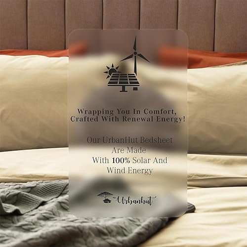 Miniatura 9 de URBANHUT - Juego de sábanas de algodón egipcio (4 piezas) de 800 hilos