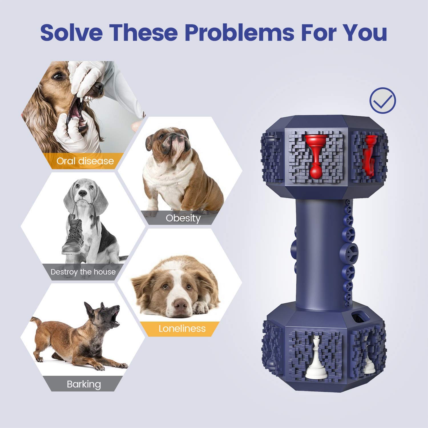 Juguetes para perros para masticadores agresivos, juguete masticable para perros grandes, juguetes indestructibles para perros grandes, juguetes de entrenamiento para perros grandes y