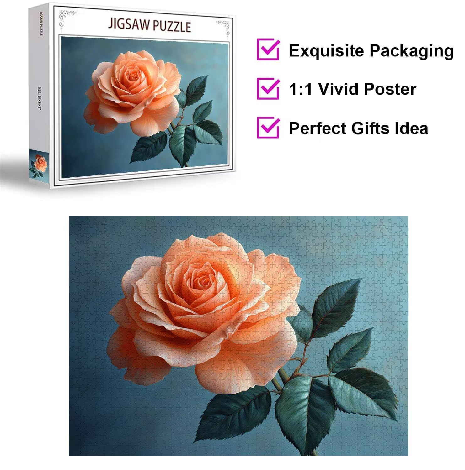 Puzzle 3000 Piezas Rosa Puzzle de Madera Desafiante, n-539