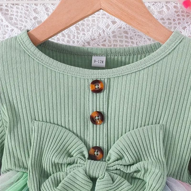 Image of Niren Enterprise Broadbill Full Sleeve net and Modal Fabric Baby Girl Frock
