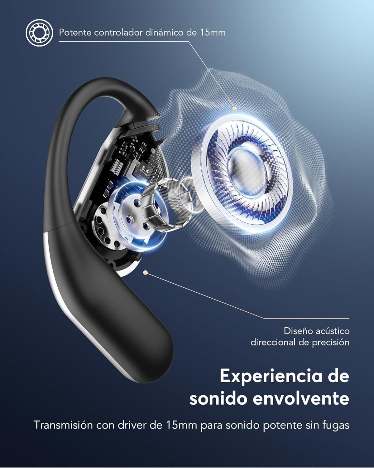Paekole Auriculares Traductor en Tiempo Real con IA, Traductor Instantáneo de Voz 198 Idiomas, Auriculares Traductores Inalámbricos Abiertos 3 en 1, Bluetooth 6.1, 60H Batería para Reuniones y Viajes
