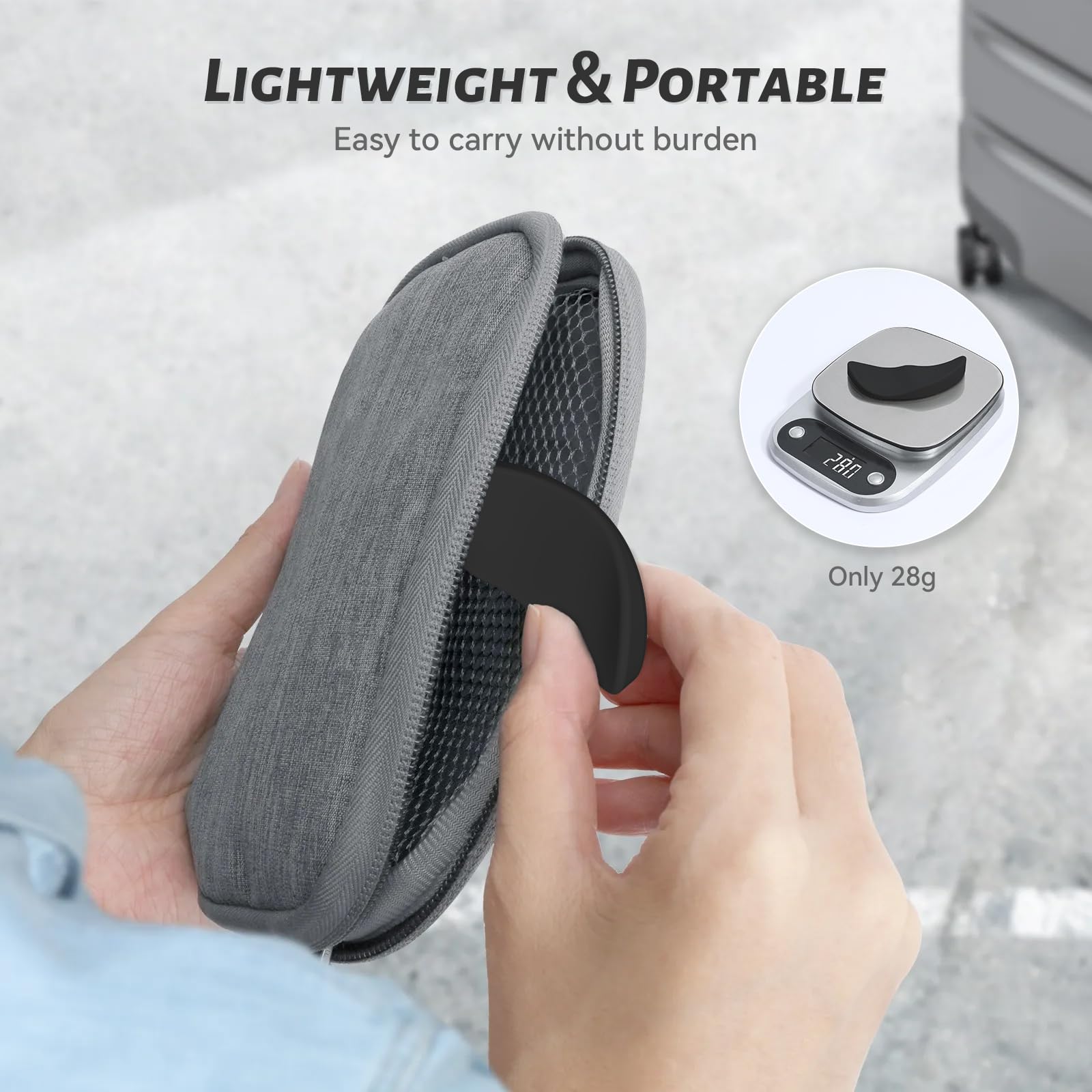 Attack Shark Poggiapolsi per Mouse in Silicone Morbido, Supporto Ergonomico per Polso, Mano Sinistra Nero