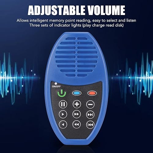 Miniatura 2 de Bewinner Mini reproductor de audio portátil de carga solar de la Biblia, 4GB, azul