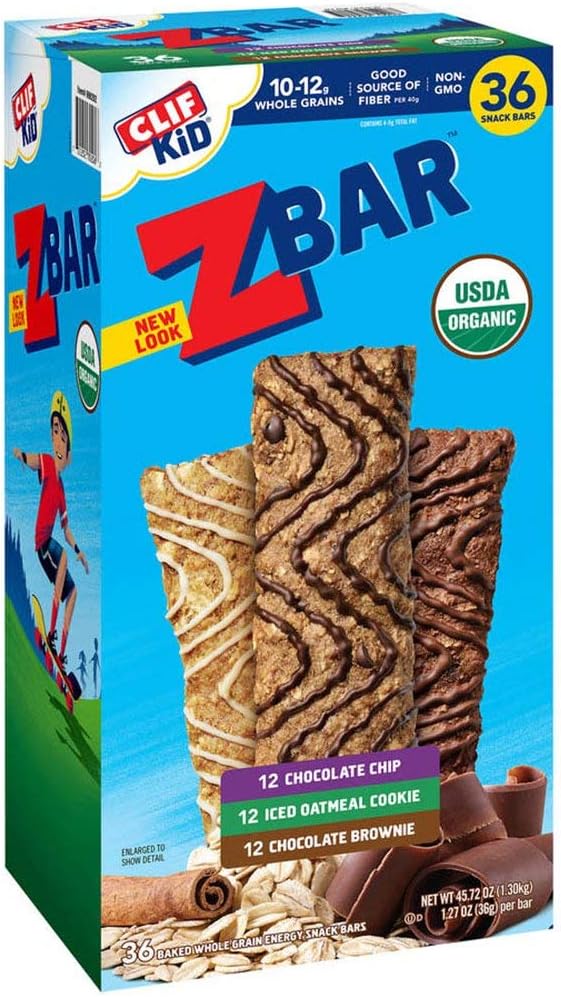 CLIF KID ZBAR - Organic Energy Bar - Variety Pack- 1.27 Ounce Snack Bar, 36 Count - Delivery Within 2-3 DAYS