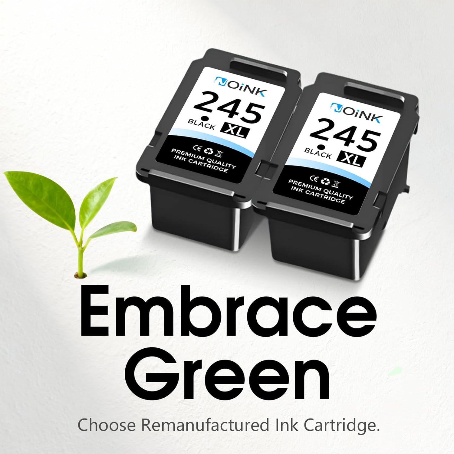 NOINK 245XL Black Ink Cartridges High Yield Replacement for Canon PG-245 XL – Compatible with Pixma MG, TR & MX Series Printers, MG2522 TR4520 MX490, 2 Pack