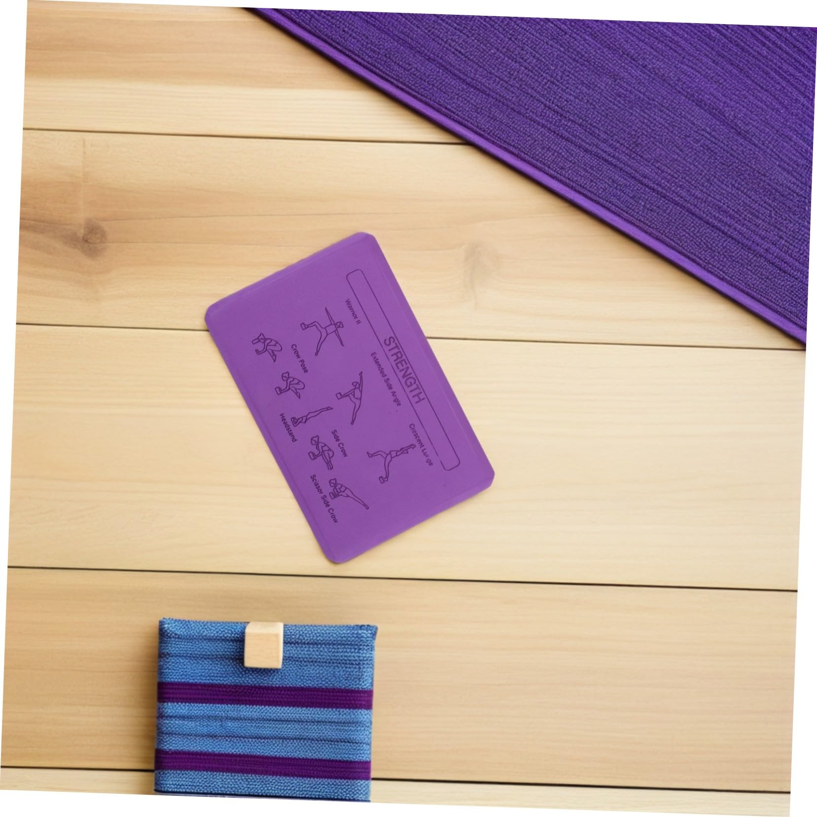 TOYANDONA Bloques de Yoga de Eva Alta Densidad Antideslizantes con Guías Impresas para Principiantes y Niños, Ideales para Entrenamiento de Equilibrio y Estiramiento