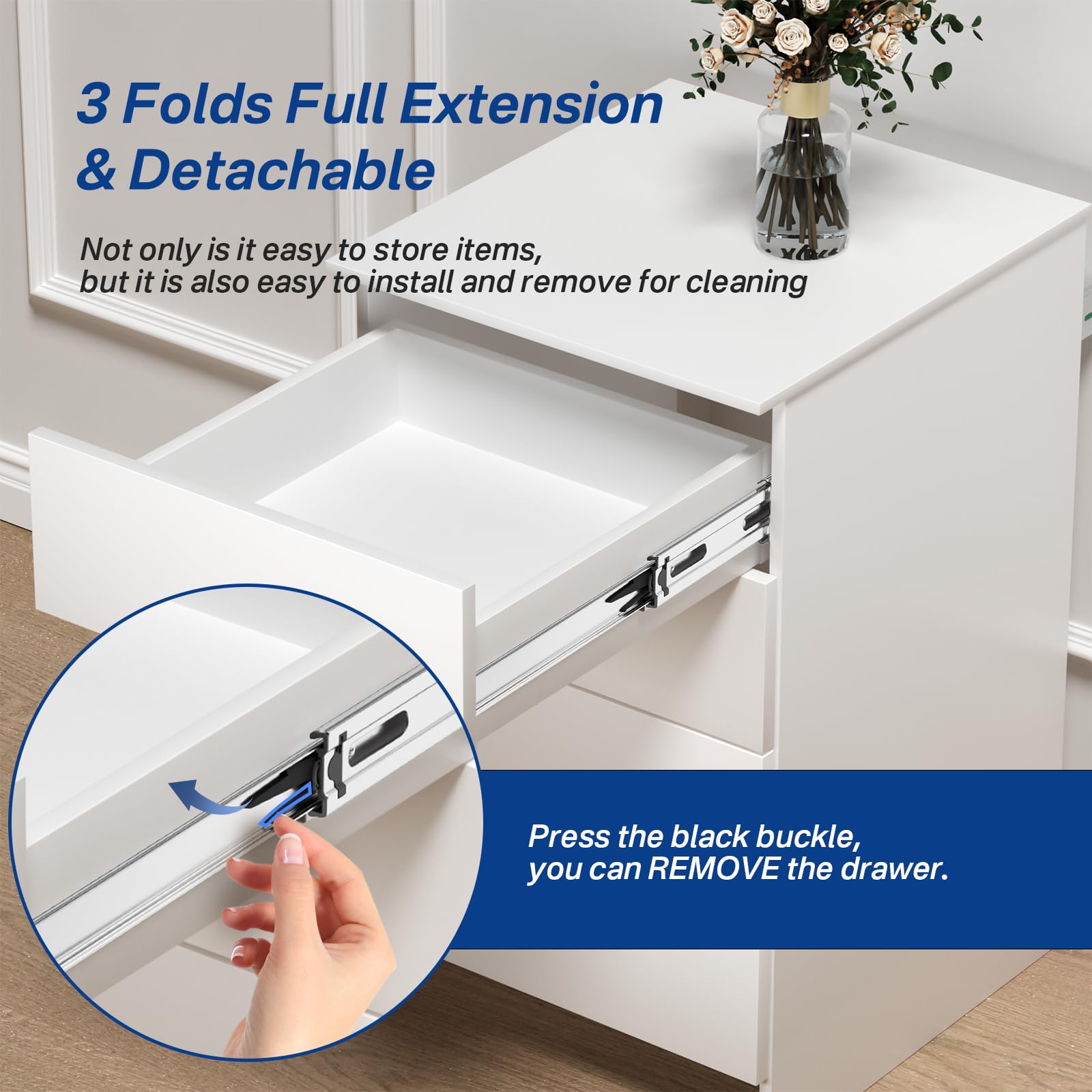 Soft Close Drawer Slides - 22 Inch, 4 Pairs -6 Soft Close Drawer Slides - 22 Inch, 4 Pairs -6
