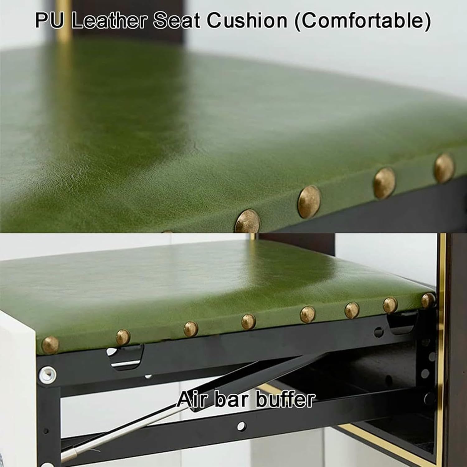 Invisible Shoe Changing Stool, Folding Chair Invisible with PU Leather, Wall-Mounted Folding Chair, Wall-Mounted Entryway Stool Bench