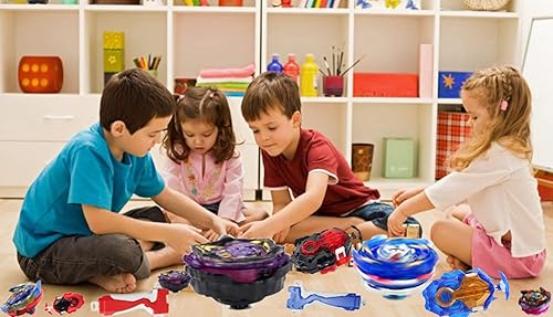 Miniatura 3 de Mopogool Lr Launcher Grip Bay Blades Toy Bey Battling Tops Burst Game B-184 Cuerda izquierda derecha Super King Booster B-174 Helios Volcano Metal