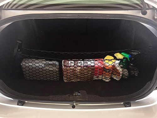 Miniatura 9 de Red de carga organizadora de maletero trasero para Chrysler 300 2005-2010  Red de carga estilo sobre para sedán  Organizador de maletero de coche de