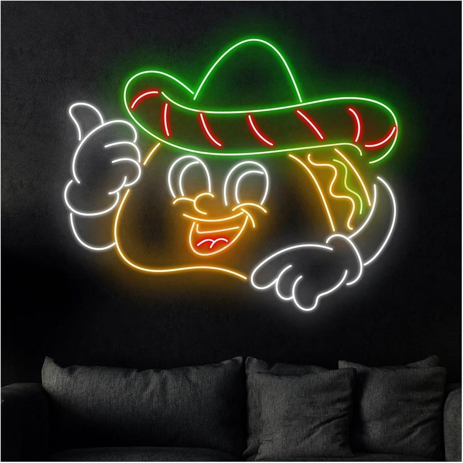 オーダーメイド ネオン管 TACOS ネオンライト 販売 メキシカン 看板